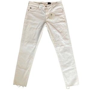Adriano Goldschmied AG Women’s Sz 32 Farrah Skinny Ankle Jeans White NWT Flaw